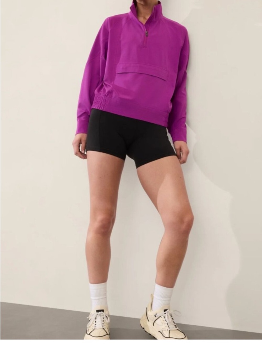 Athleta Boundless Popover pullover top in Berry, size small - Picture 7 of 7